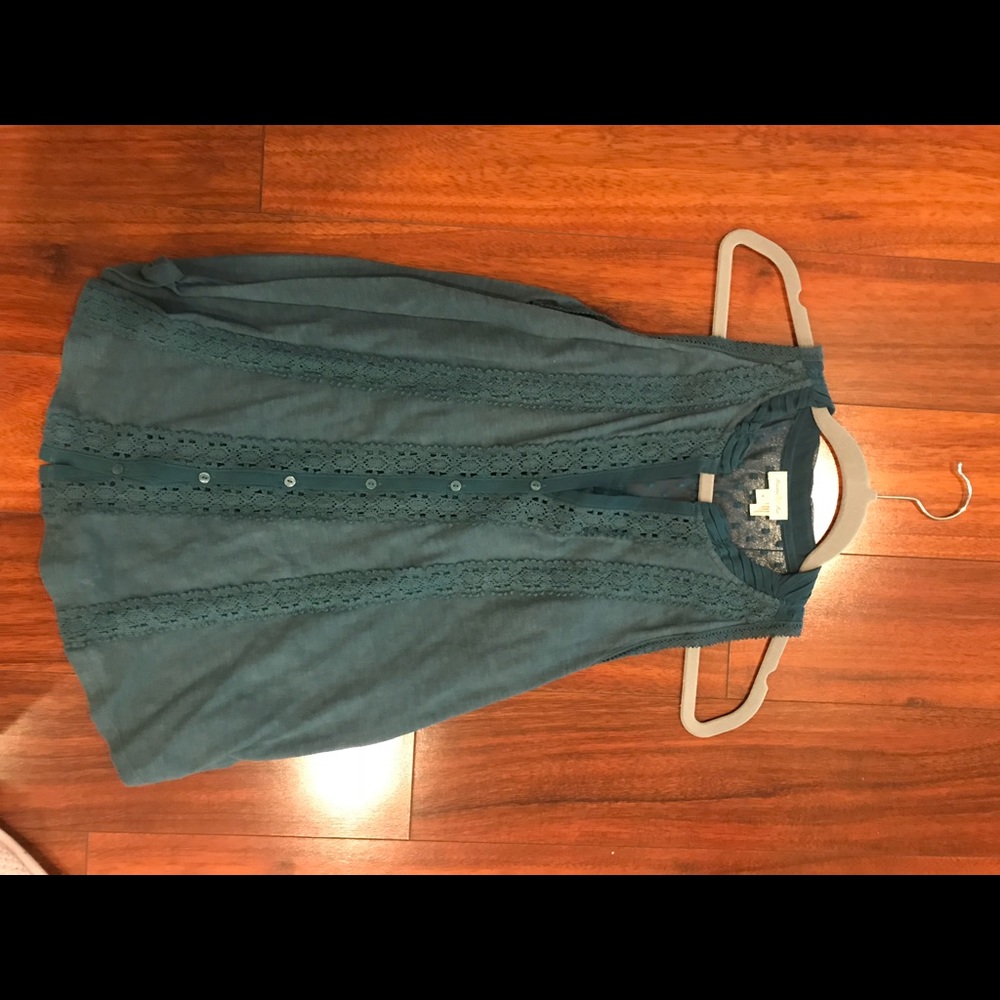 Green Anthropologie Blouse